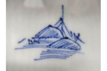 江戸後期〜幕末　伊万里　染付　山水図　藍色の濃淡が美しいそば猪口5客セット(蕎麦猪口、湯呑み、湯のみ、和食器)(R-073014)