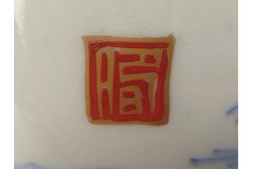江戸後期〜幕末　伊万里　染付　山水図　藍色の濃淡が美しいそば猪口5客セット(蕎麦猪口、湯呑み、湯のみ、和食器)(R-073014)