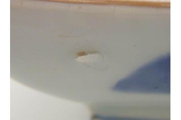 江戸後期〜幕末　伊万里　染付　約21cm　6.7寸　大胆に描かれた山水図に魅了される長皿3枚セット(角皿、和皿、和食器、六寸七分)(R-073016)