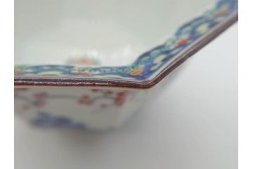 江戸期　古伊万里　柿右衛門手　竹梅図の色絵が可愛らしい向付3客セット(小鉢、八角、和食器)(R-073018)