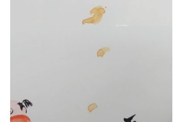 日野日出志　カラー　平成11年5月日(1999年5月)　日付入り　イラスト&直筆サイン色紙(水彩、漫画)(R-073020)