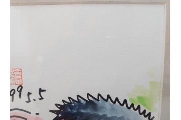 倉田よしみ　味いちもんめ　1999年5月5日(平成11年5月)　日付入り　イラスト&直筆サイン色紙(水彩、カラーイラスト、漫画)(R-073021)