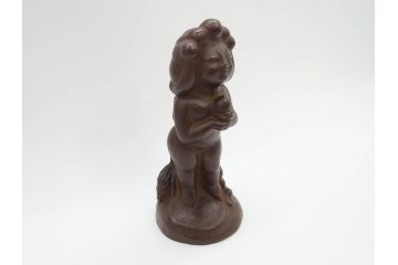 仏師　彫刻家　大内青圃　龍女献珠像　なめらかなフォルムと柔らかい表情が印象的なブロンズ像(置物、オブジェ、共箱付き)(R-073024)
