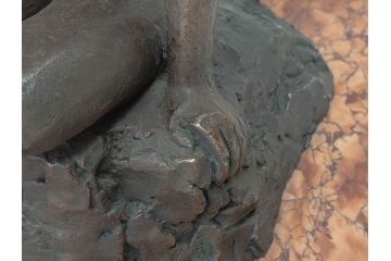 銘有　裸婦像　高さ約29.5cm　重量約10.72kg　細かい所まで丁寧につくられた上品な雰囲気のブロンズ像(置物、オブジェ、女性像、箱なし)(R-073028)