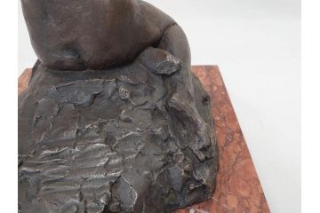 銘有　裸婦像　高さ約29.5cm　重量約10.72kg　細かい所まで丁寧につくられた上品な雰囲気のブロンズ像(置物、オブジェ、女性像、箱なし)(R-073028)