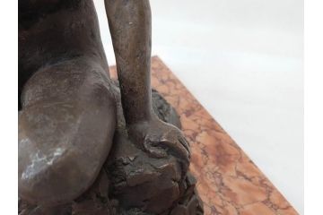 銘有　裸婦像　高さ約29.5cm　重量約10.72kg　細かい所まで丁寧につくられた上品な雰囲気のブロンズ像(置物、オブジェ、女性像、箱なし)(R-073028)