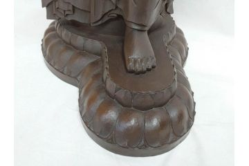 仏師　彫刻家　松久宗琳　弥勒菩薩半跏思惟像　高さ約60.5cm　重量約15.66kg　細部まで丁寧につくり込まれた重厚感のあるブロンズ像(仏像、置物、オブジェ)(R-073031)