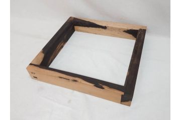 黒柿材　落ち着いた木の色合いが上質な和の空間を演出する炉縁(茶道具)(R-073032)