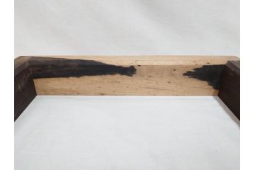 黒柿材　落ち着いた木の色合いが上質な和の空間を演出する炉縁(茶道具)(R-073032)