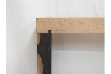 黒柿材　落ち着いた木の色合いが上質な和の空間を演出する炉縁(茶道具)(R-073032)