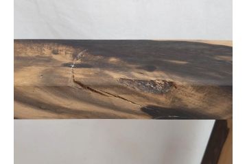 黒柿材　落ち着いた木の色合いが上質な和の空間を演出する炉縁(茶道具)(R-073032)