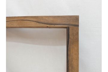 黒柿材　和の趣を感じさせる渋い佇まいの炉縁(茶道具、木箱付き)(R-073033)