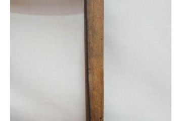 黒柿材　和の趣を感じさせる渋い佇まいの炉縁(茶道具、木箱付き)(R-073033)