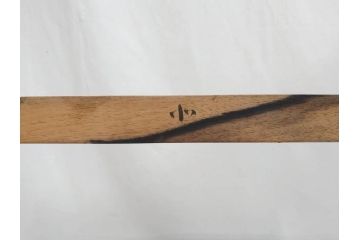 黒柿材　和の趣を感じさせる渋い佇まいの炉縁(茶道具、木箱付き)(R-073033)