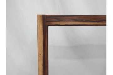 黒柿材　力強く美しい杢目が魅力的な炉縁(茶道具、木箱付き)(R-073034)