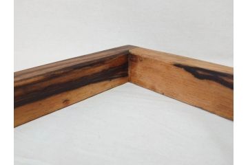 黒柿材　力強く美しい杢目が魅力的な炉縁(茶道具、木箱付き)(R-073034)