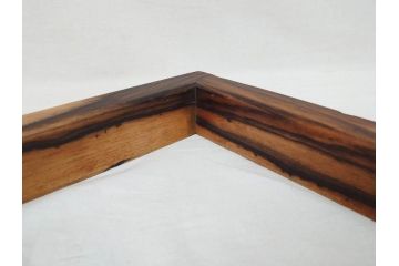 黒柿材　力強く美しい杢目が魅力的な炉縁(茶道具、木箱付き)(R-073034)