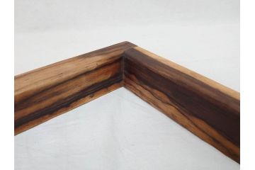黒柿材　力強く美しい杢目が魅力的な炉縁(茶道具、木箱付き)(R-073034)