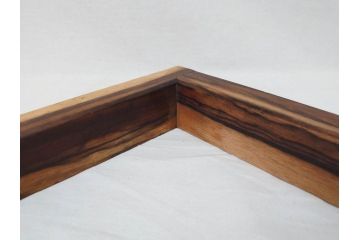 黒柿材　力強く美しい杢目が魅力的な炉縁(茶道具、木箱付き)(R-073034)