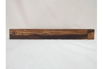 黒柿材　力強く美しい杢目が魅力的な炉縁(茶道具、木箱付き)(R-073034)