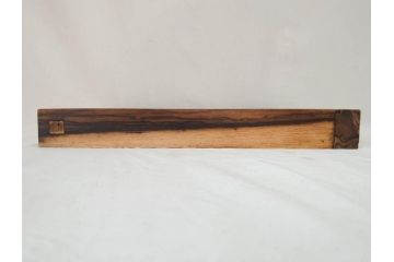黒柿材　力強く美しい杢目が魅力的な炉縁(茶道具、木箱付き)(R-073034)