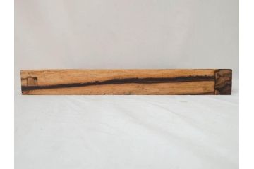黒柿材　力強く美しい杢目が魅力的な炉縁(茶道具、木箱付き)(R-073034)
