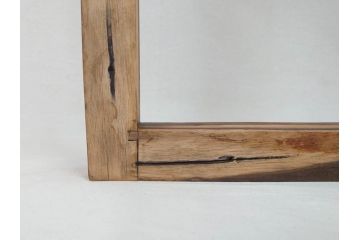 黒柿材　力強く美しい杢目が魅力的な炉縁(茶道具、木箱付き)(R-073034)