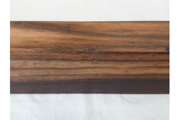 黒柿材　力強く美しい杢目が魅力的な炉縁(茶道具、木箱付き)(R-073034)