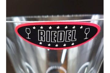 未使用品　オーストリア　RIEDEL(リーデル)　ソムリエ　シャンパーニュ　スパークリングワイン　洗練されたデザインが優美な印象を与えるグラス2客セット(旧パッケージ、チューブ缶、箱付き、袋付き)(R-073035)