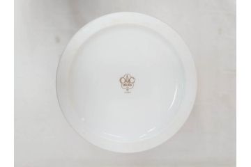 大倉陶園(OKURA、OAC)　金蝕バラ　モダンなデザインで気品溢れる花器(OKURA CHINA、エッチング、金くさらし、花瓶、花入、フラワーベース、ケース付き)(R-073037)