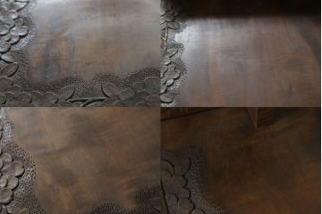 中古　美品　軽井沢彫り　咲き誇る桜の彫刻が美しいドレッサー(鏡台、化粧台、ミラー)(R-073041)