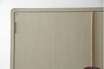 中古　伝統工芸士　皆川新司作　総桐(キリ)材　凛とした佇まいが魅力の加茂桐箪笥(四方丸、胴厚、総桐たんす、和タンス、衣装箪笥、着物箪笥、引き出し)(R-073043)