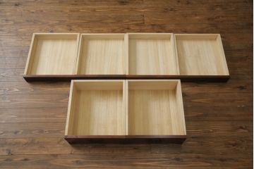 中古　美品　筑後民芸　上質な和の雰囲気を高める茶箪笥(茶棚、戸棚、収納棚、食器棚、整理箪笥、収納箪笥、チェスト、キャビネット、引き出し、和箪笥)(R-073045)