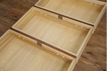 中古　美品　筑後民芸　上質な和の雰囲気を高める茶箪笥(茶棚、戸棚、収納棚、食器棚、整理箪笥、収納箪笥、チェスト、キャビネット、引き出し、和箪笥)(R-073045)
