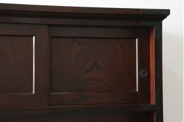 中古　美品　筑後民芸　上質な和の雰囲気を高める茶箪笥(茶棚、戸棚、収納棚、食器棚、整理箪笥、収納箪笥、チェスト、キャビネット、引き出し、和箪笥)(R-073045)