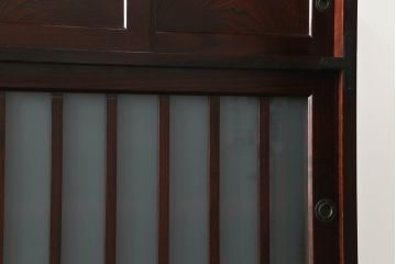 中古　美品　筑後民芸　上質な和の雰囲気を高める茶箪笥(茶棚、戸棚、収納棚、食器棚、整理箪笥、収納箪笥、チェスト、キャビネット、引き出し、和箪笥)(R-073045)