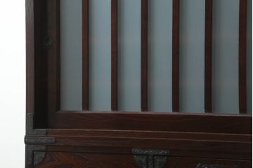 中古　美品　筑後民芸　上質な和の雰囲気を高める茶箪笥(茶棚、戸棚、収納棚、食器棚、整理箪笥、収納箪笥、チェスト、キャビネット、引き出し、和箪笥)(R-073045)