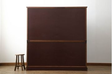 中古　美品　筑後民芸　上質な和の雰囲気を高める茶箪笥(茶棚、戸棚、収納棚、食器棚、整理箪笥、収納箪笥、チェスト、キャビネット、引き出し、和箪笥)(R-073045)