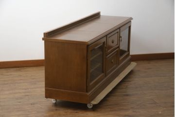 中古　美品　希少な絶版品!!　カリモク　domani(ドマーニ)　PROCEED(プロシード)コレクション　品のある佇まいでお部屋を引き立てるシアターボード(テレビ台、テレビボード、飾り棚、収納棚、キャビネット)(R-073051)