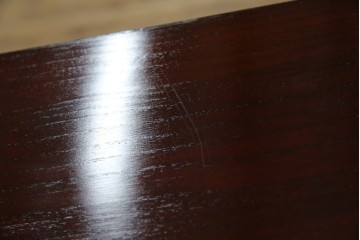 中古　美品　伝統工芸品　箪笥の松本　100巾チェスト　6重　脚付きでモダンな加茂総桐箪笥　定価約44万円　(R-073086)