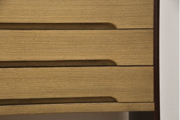 中古　美品　伝統工芸品　箪笥の松本　100巾チェスト　6重　脚付きでモダンな加茂総桐箪笥(桐たんす、着物箪笥、和タンス、引き出し、衣装箪笥)(定価約44万円)(R-073086)