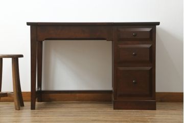 中古　美品　松本民芸家具　空間を有効に活用できるデスク型ドレッサー(鏡台、化粧台、ミラー、片袖机、ワークデスク、在宅用、在宅ワーク用)(定価約38万円)(R-073094)