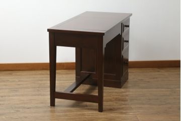 中古　美品　松本民芸家具　空間を有効に活用できるデスク型ドレッサー(鏡台、化粧台、ミラー、片袖机、ワークデスク、在宅用、在宅ワーク用)(定価約38万円)(R-073094)