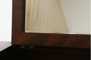 中古　美品　松本民芸家具　空間を有効に活用できるデスク型ドレッサー(鏡台、化粧台、ミラー、片袖机、ワークデスク、在宅用、在宅ワーク用)(定価約38万円)(R-073094)
