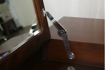 中古　美品　松本民芸家具　空間を有効に活用できるデスク型ドレッサー(鏡台、化粧台、ミラー、片袖机、ワークデスク、在宅用、在宅ワーク用)(定価約38万円)(R-073094)
