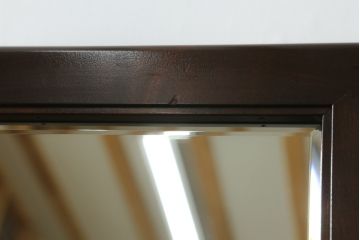 中古　美品　松本民芸家具　空間を有効に活用できるデスク型ドレッサー(鏡台、化粧台、ミラー、片袖机、ワークデスク、在宅用、在宅ワーク用)(定価約38万円)(R-073094)