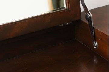 中古　美品　松本民芸家具　空間を有効に活用できるデスク型ドレッサー(鏡台、化粧台、ミラー、片袖机、ワークデスク、在宅用、在宅ワーク用)(定価約38万円)(R-073094)