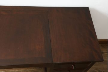 中古　美品　松本民芸家具　空間を有効に活用できるデスク型ドレッサー(鏡台、化粧台、ミラー、片袖机、ワークデスク、在宅用、在宅ワーク用)(定価約38万円)(R-073094)