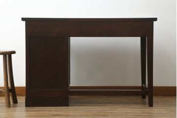 中古　美品　松本民芸家具　空間を有効に活用できるデスク型ドレッサー(鏡台、化粧台、ミラー、片袖机、ワークデスク、在宅用、在宅ワーク用)(定価約38万円)(R-073094)