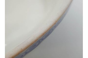 幕末〜明治　古伊万里　色絵　金彩　染付　鶴　約23cm　7.5寸　繊細に描かれた絵柄にこだわりを感じる蓋物(大平、深鉢、深皿、和食器、七寸五分)(R-073101)